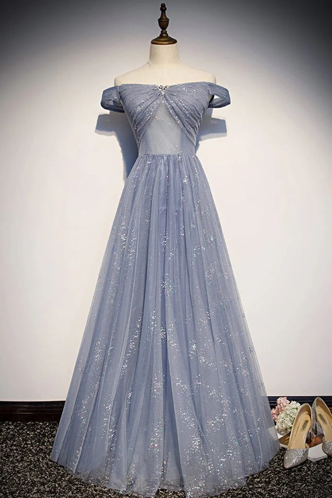 Sweetheart Neck Lace-Up Back Evening Dress with Crystal Accent & Maxi Length