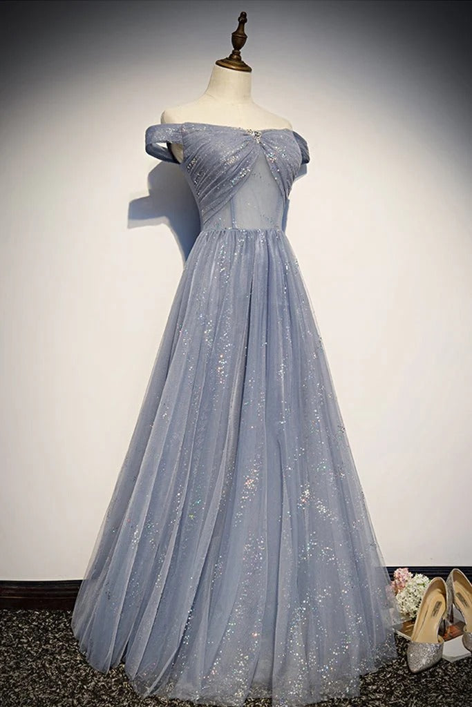 Sweetheart Neck Lace-Up Back Evening Dress with Crystal Accent & Maxi Length
