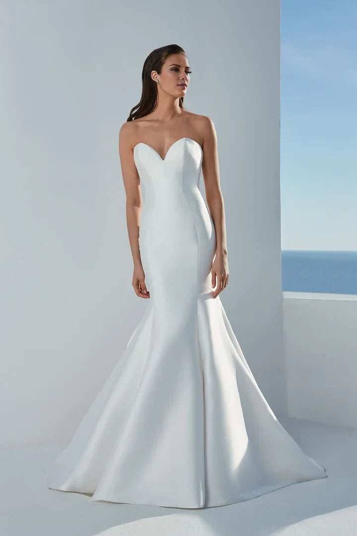 Sweetheart Neckline Clean Mermaid Dress Wedding Dresses