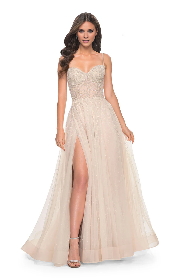 Sweetheart Neckline Long A-line Dress Evening Dresses