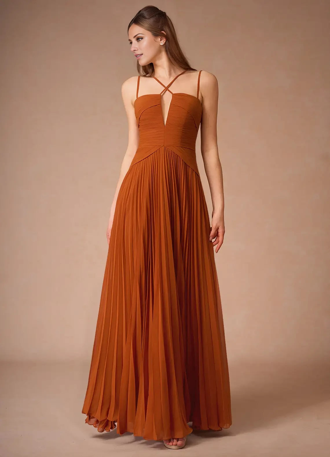 Thin shoulder strap Long Midi Dress Evening Dresses