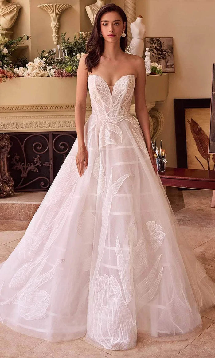 Tulip Embroidered Bridal Gown Wedding Dress