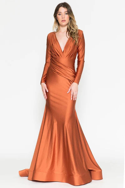 V-Neck Unique Mermaid Mother of the Bride Dresses