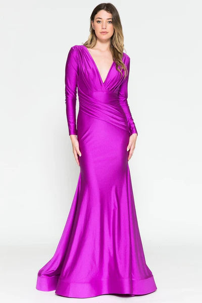 V-Neck Unique Mermaid Mother of the Bride Dresses