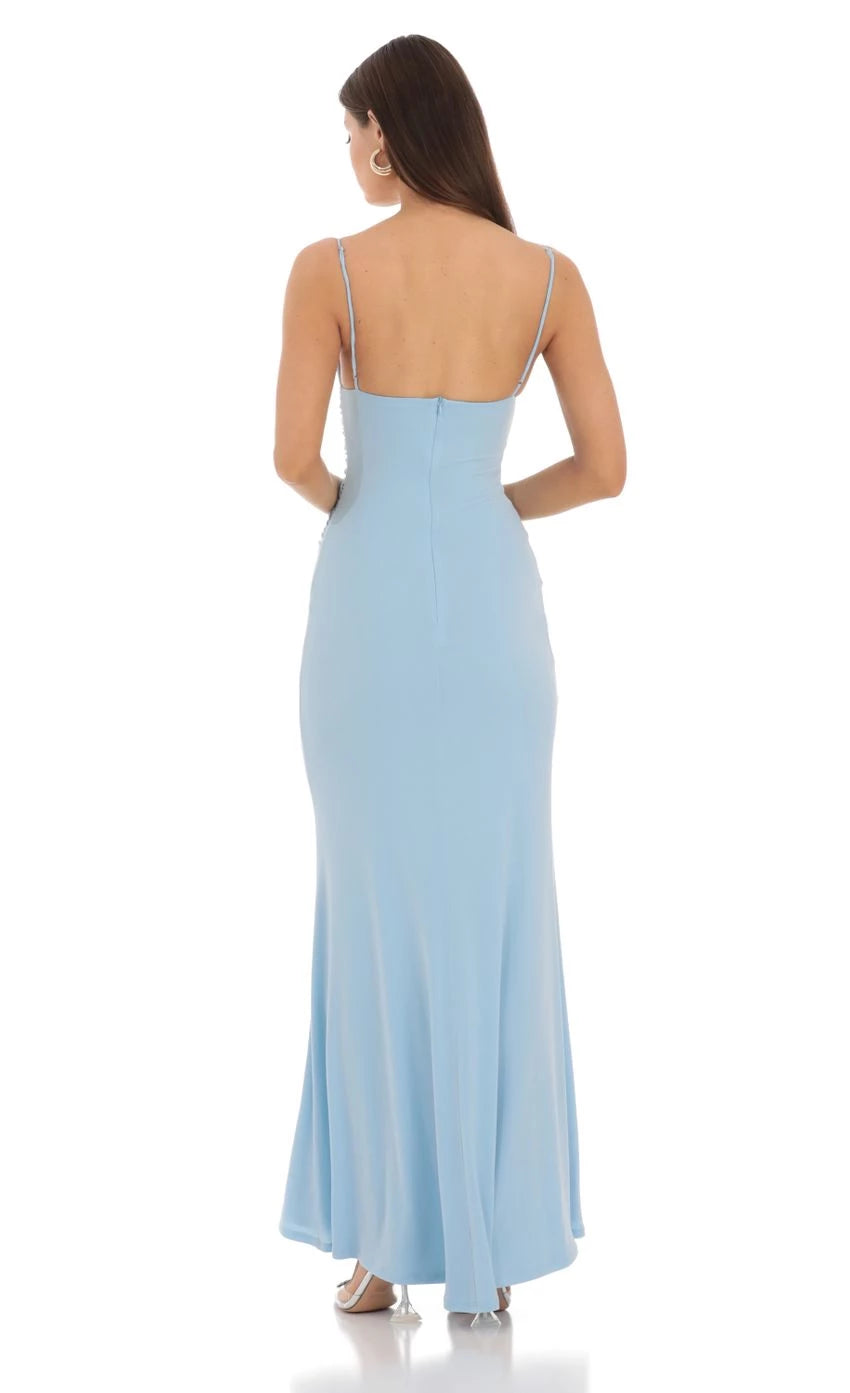 V Neck Mermaid Maxi Dress Prom Dresses