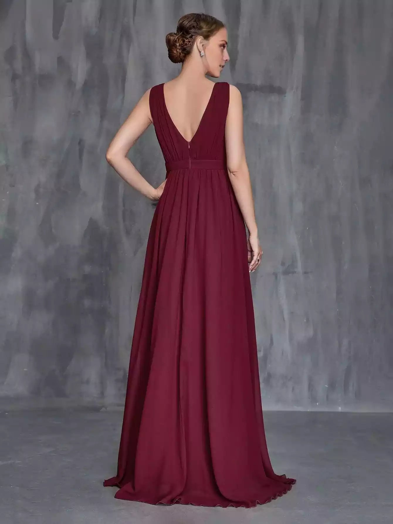 Womens‘ Applique Detail Chiffon Dress Mother of the Bride Dress